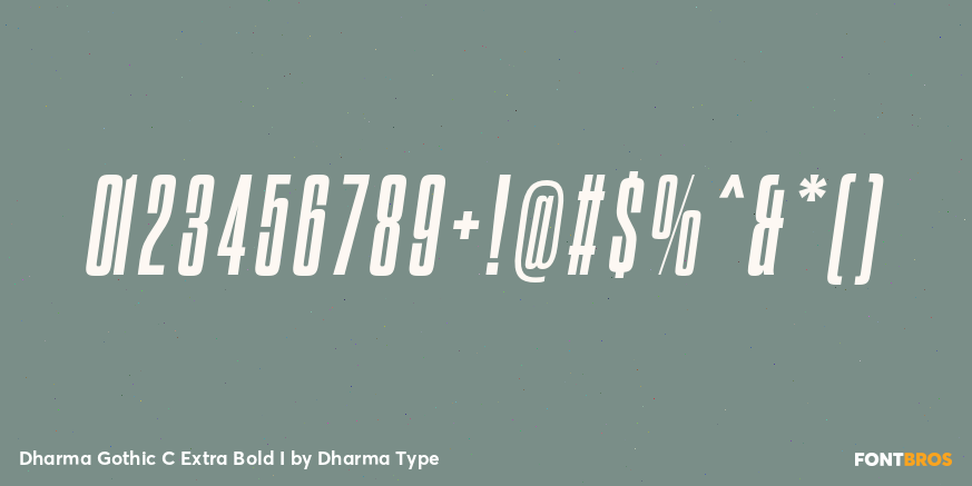 Dharma Gothic C Extra Bold I Font Poster #4