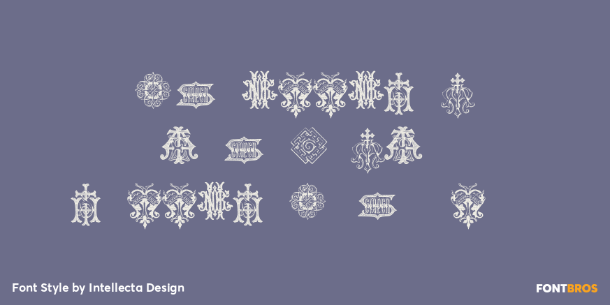 Intellecta Monograms Collection Plus Font Poster #1