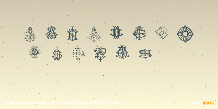 Intellecta Monograms Collection Plus Font Poster #2