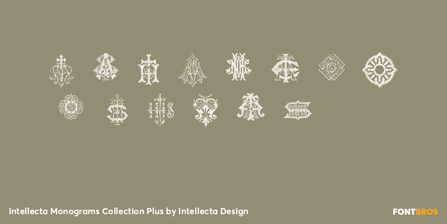 Intellecta Monograms Collection Plus Font Poster #3