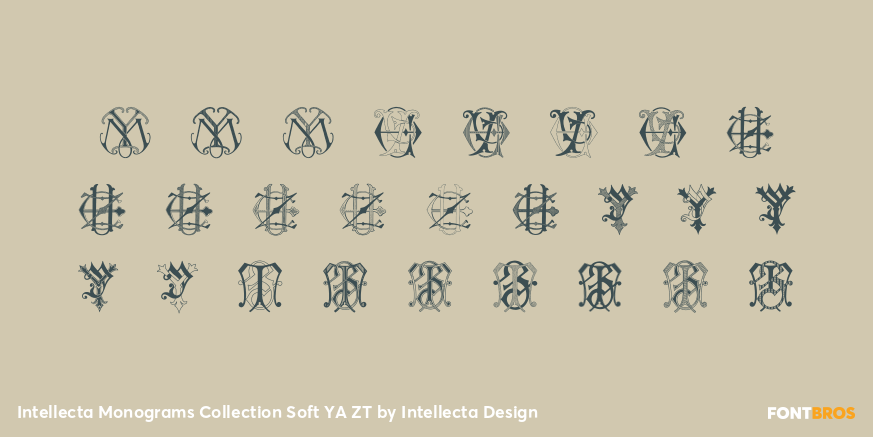 Intellecta Monograms Collection Soft YA ZT Font Poster #3