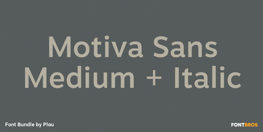 Motiva Sans Medium + Italic Font Poster #1