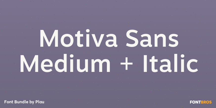 Motiva Sans Medium + Italic Poster