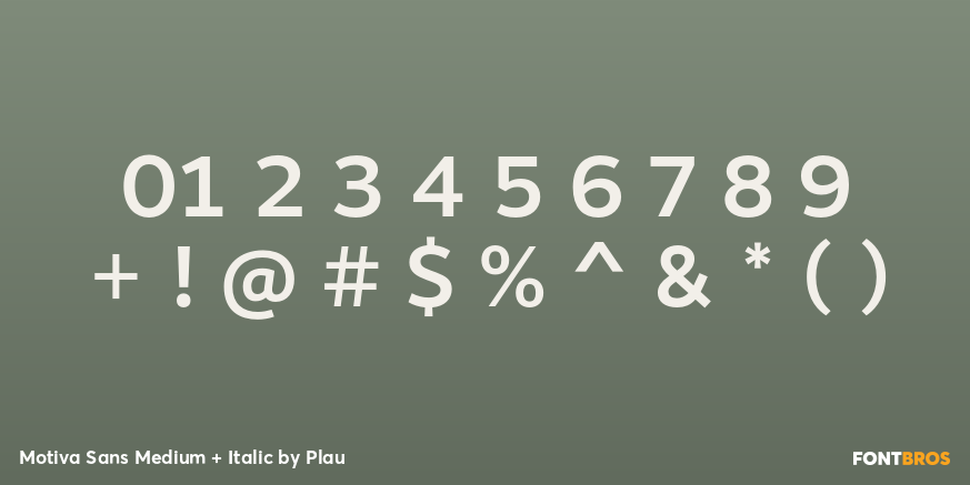 Motiva Sans Medium + Italic Font Poster #1