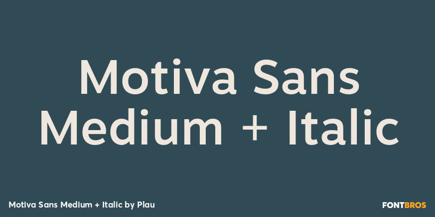 Motiva Sans Medium + Italic Poster