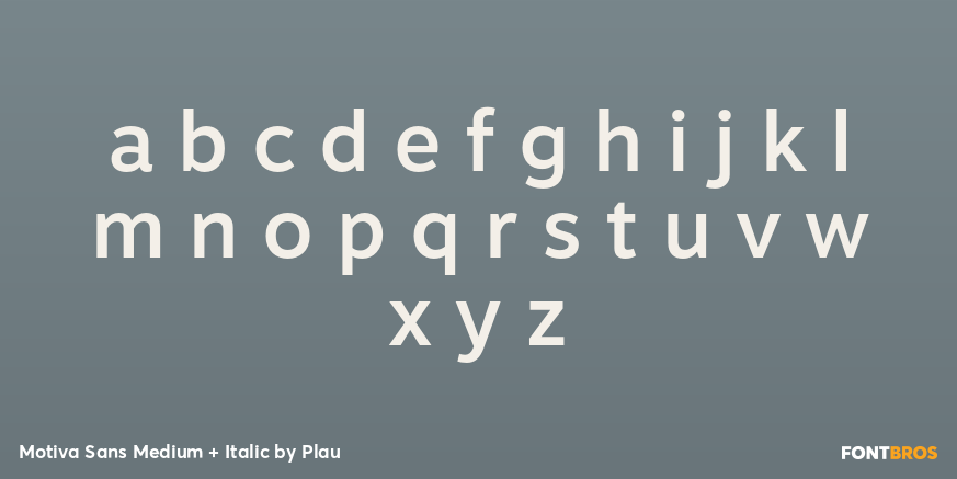 Motiva Sans Medium + Italic Font Poster #1