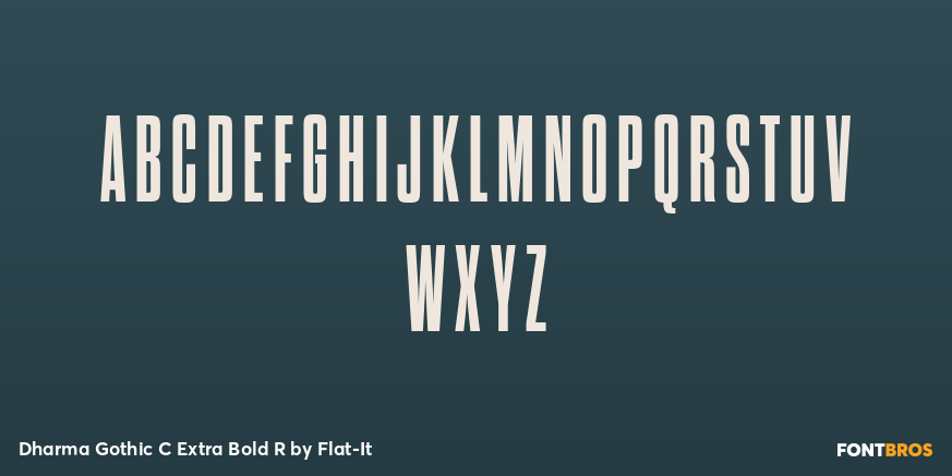 Dharma Gothic C Extra Bold R Font Poster #1
