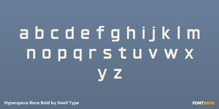 Hyperspace Race Bold Font Poster #3