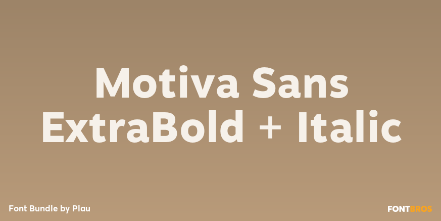 Motiva Sans ExtraBold + Italic Poster
