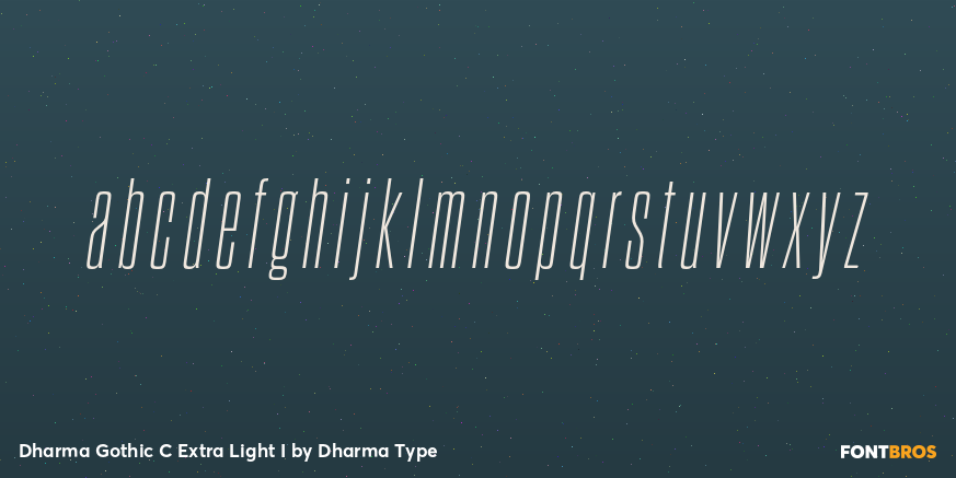Dharma Gothic C Extra Light I Font Poster #3
