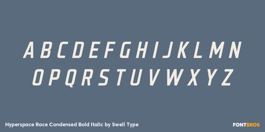 Hyperspace Race Condensed Bold Italic Font Poster #2