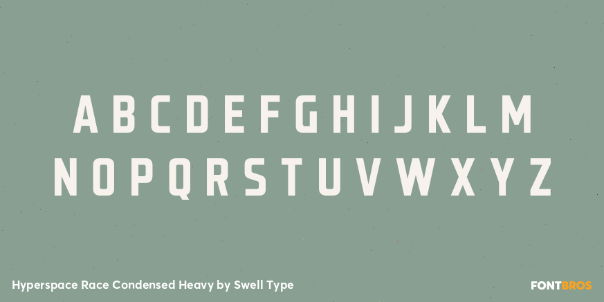 Hyperspace Race Condensed Heavy Font Poster #2