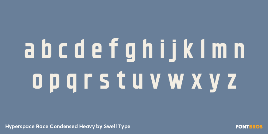 Hyperspace Race Condensed Heavy Font Poster #3