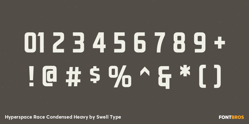 Hyperspace Race Condensed Heavy Font Poster #4