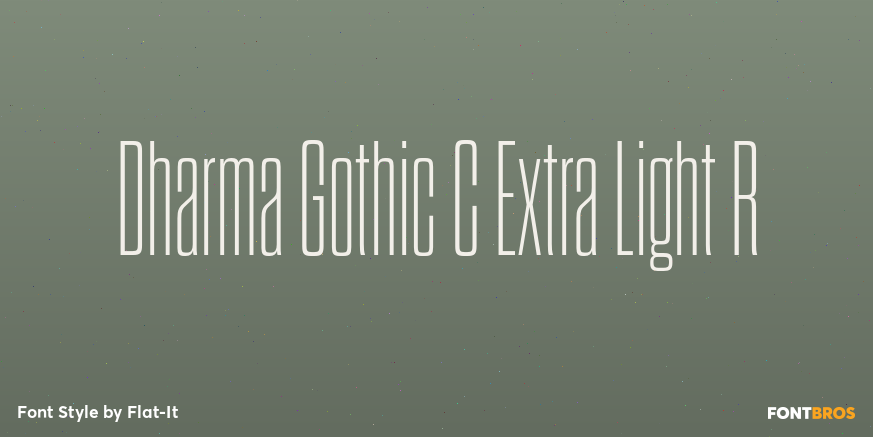 Dharma Gothic C Extra Light R Font Poster #1