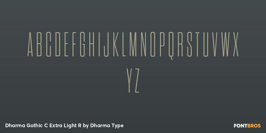 Dharma Gothic C Extra Light R Font Poster #2