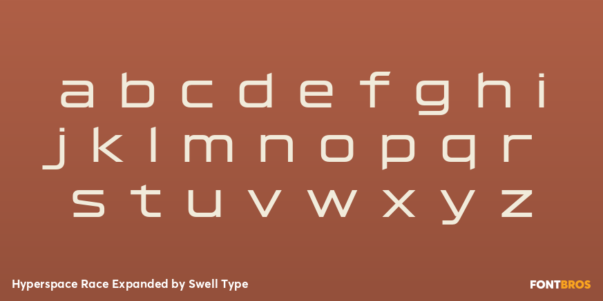 Hyperspace Race Expanded Font Poster #3