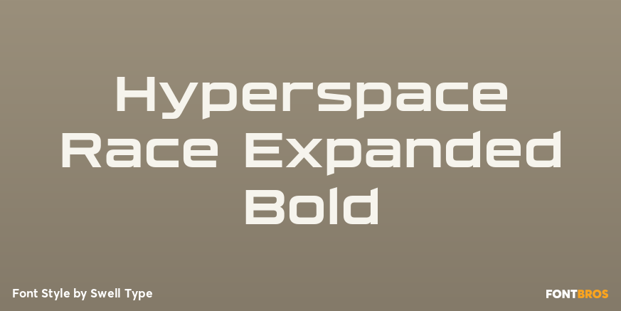 Hyperspace Race Expanded Bold Font Poster #1