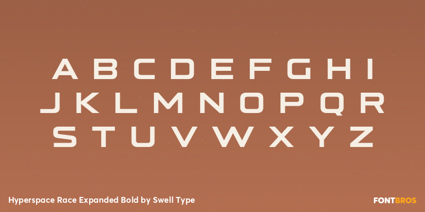 Hyperspace Race Expanded Bold Font Poster #2