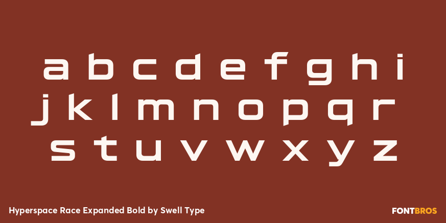 Hyperspace Race Expanded Bold Font Poster #3