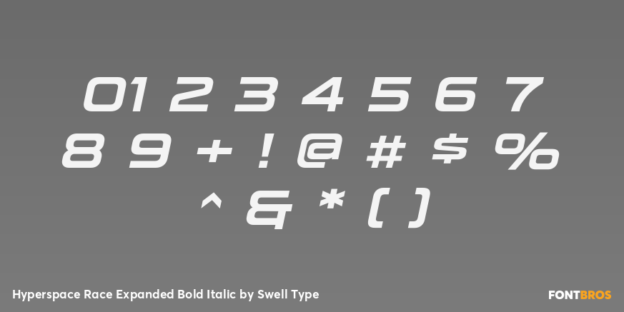 Hyperspace Race Expanded Bold Italic Font Poster #4