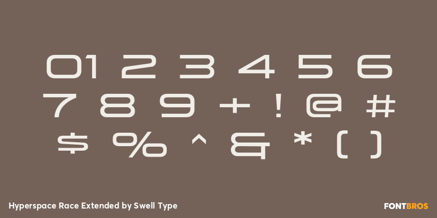 Hyperspace Race Extended Font Poster #4