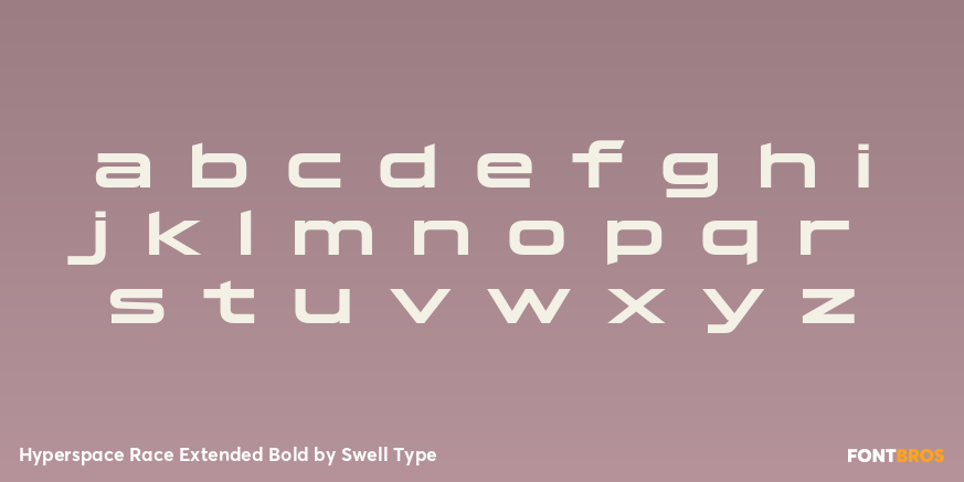 Hyperspace Race Extended Bold Font Poster #3