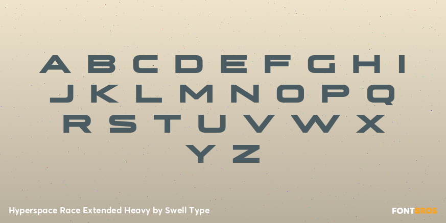 Hyperspace Race Extended Heavy Font Poster #2