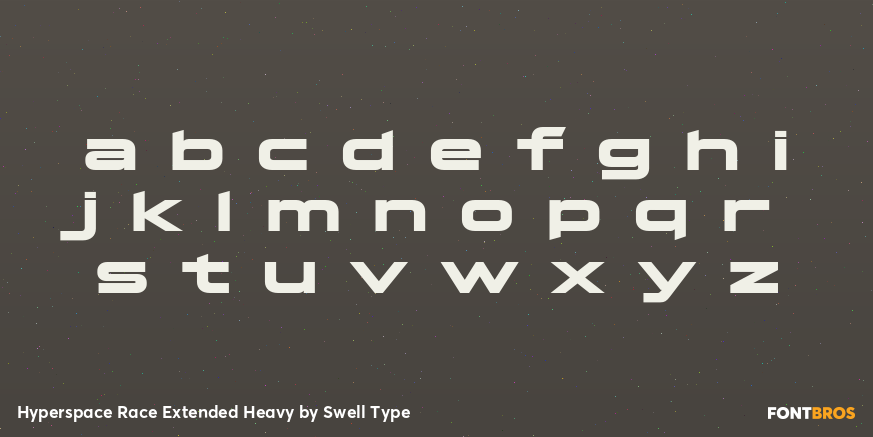 Hyperspace Race Extended Heavy Font Poster #3