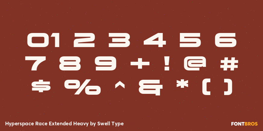 Hyperspace Race Extended Heavy Font Poster #4