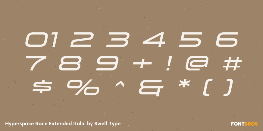 Hyperspace Race Extended Italic Font Poster #4