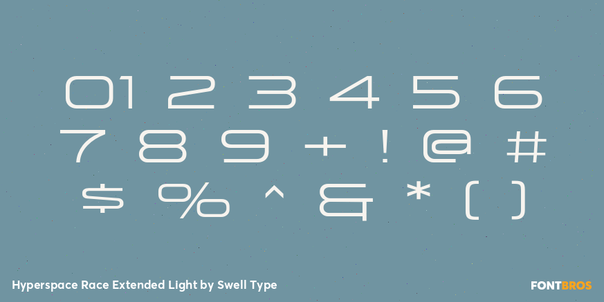 Hyperspace Race Extended Light Font Poster #4
