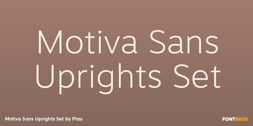 Motiva Sans Uprights Set Poster