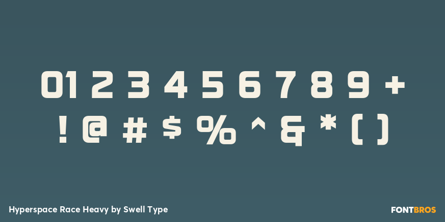 Hyperspace Race Heavy Font Poster #1