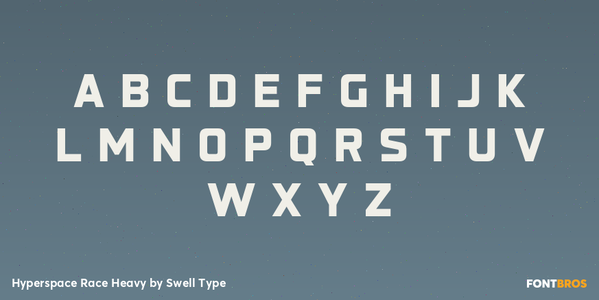 Hyperspace Race Heavy Font Poster #2