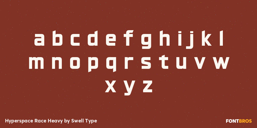 Hyperspace Race Heavy Font Poster #3