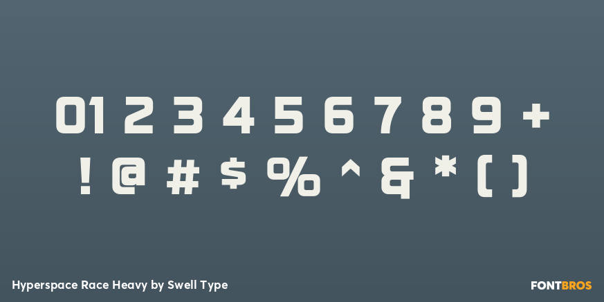 Hyperspace Race Heavy Font Poster #4