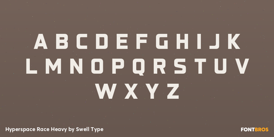 Hyperspace Race Heavy Font Poster #1