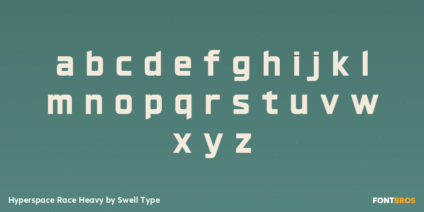 Hyperspace Race Heavy Font Poster #1