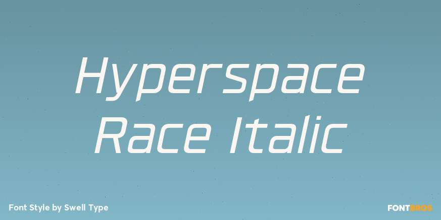 Hyperspace Race Italic Font Poster #1