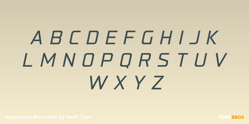 Hyperspace Race Italic Font Poster #2