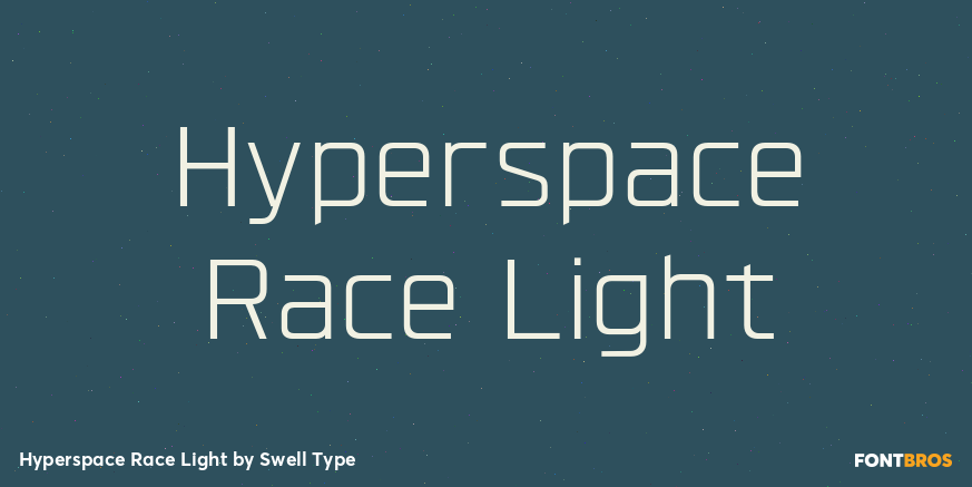 Hyperspace Race Light Font Poster #1