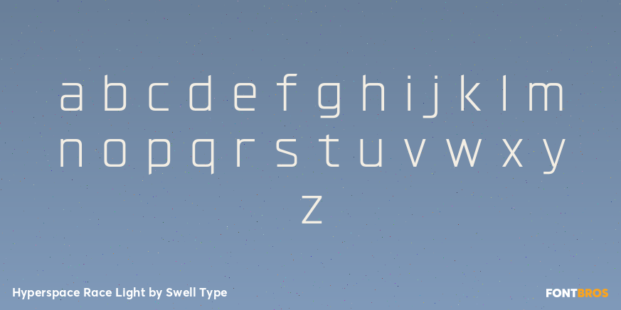 Hyperspace Race Light Font Poster #3