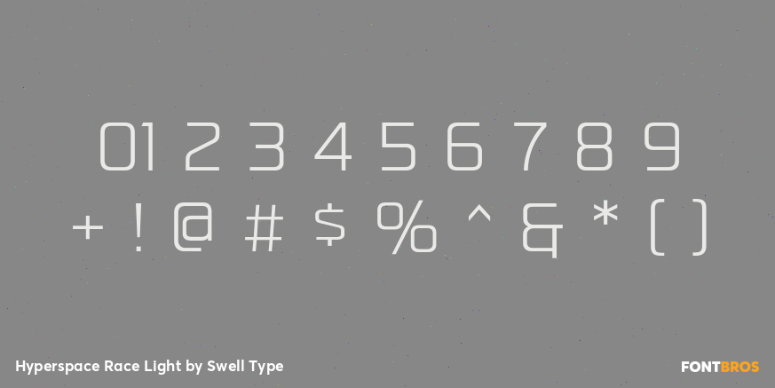 Hyperspace Race Light Font Poster #4