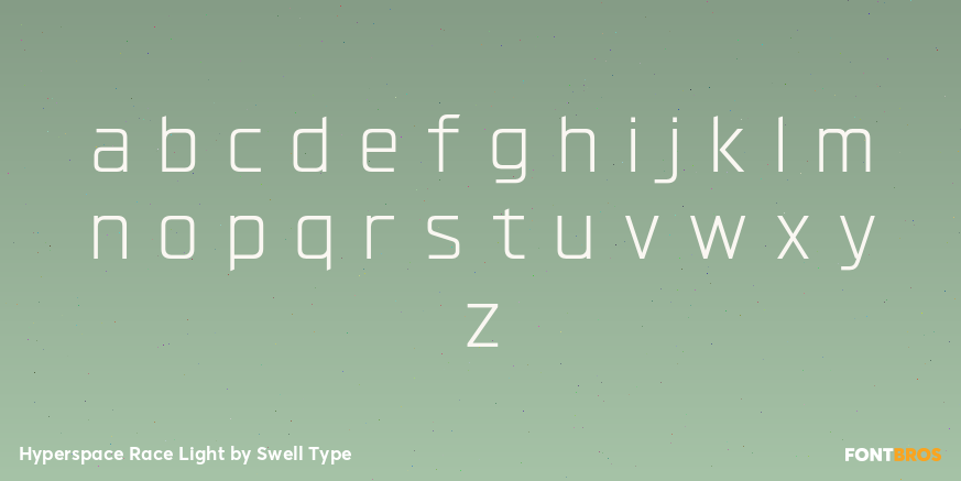 Hyperspace Race Light Font Poster #1