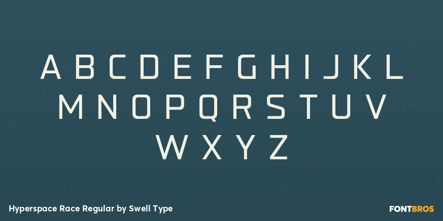 Hyperspace Race Regular Font Poster #2