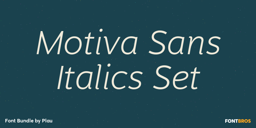 Motiva Sans Italics Set Font Poster #1