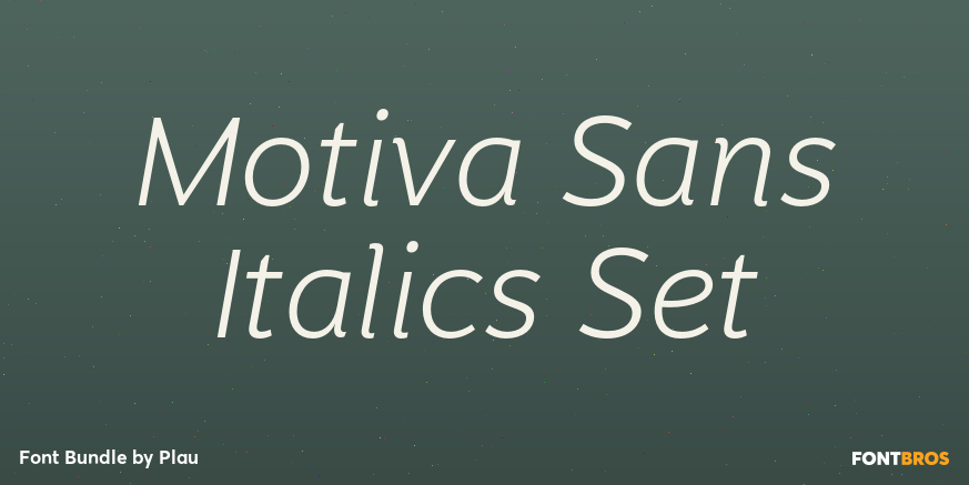 Motiva Sans Italics Set Poster