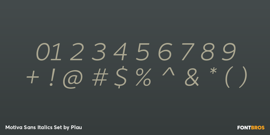Motiva Sans Italics Set Font Poster #1
