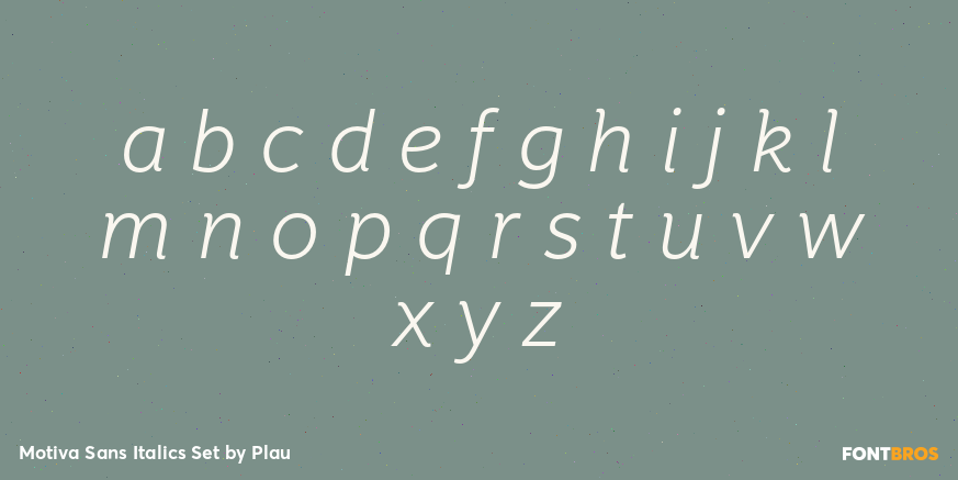 Motiva Sans Italics Set Font Poster #1